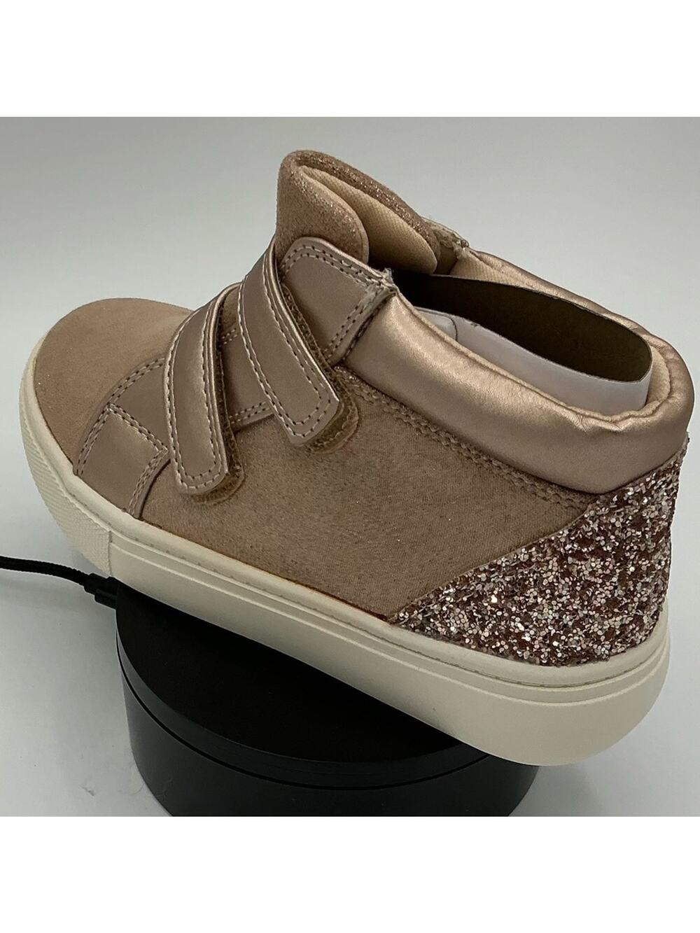 Joie Kids Sneakers in Glittery Beige and Brown Size 7